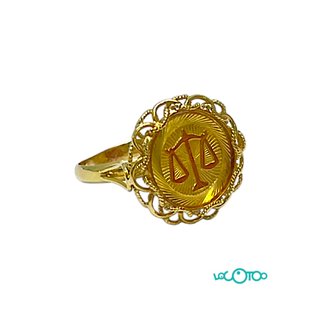 Anillo Oro 18K Sello Libra 4,00g