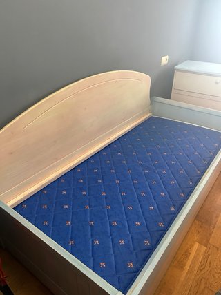Cama nido pino macizo decapé