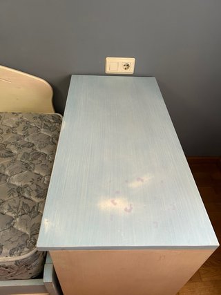 Cama nido pino macizo decapé