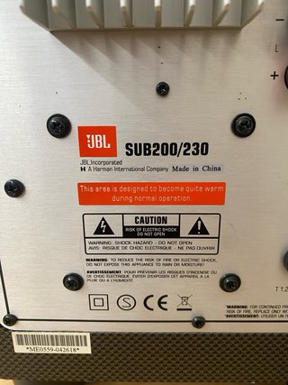 Subwoofer JBL SUB200/230
