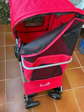 Cochecito Plegable Perro Pequeño Rojo PawHut