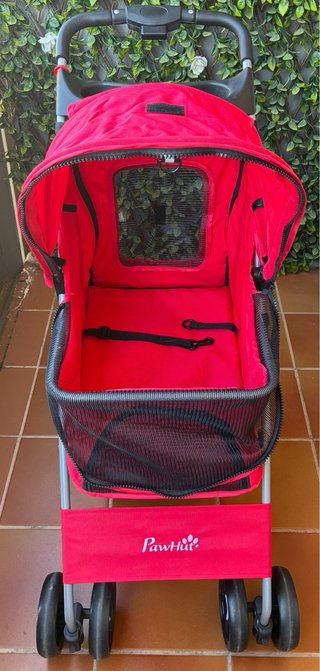 Cochecito Plegable Perro Pequeño Rojo PawHut