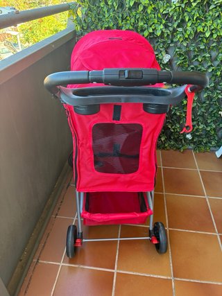 Cochecito Plegable Perro Pequeño Rojo PawHut