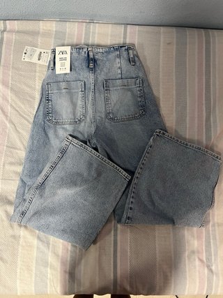 Pantalón Zara Wide Leg Azul