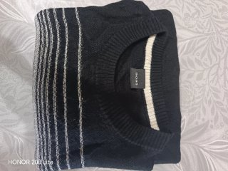 BOSS maglione uomo L lana girocollo righe GrB 0036