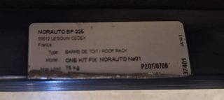Barras de techo Norauto Nº01