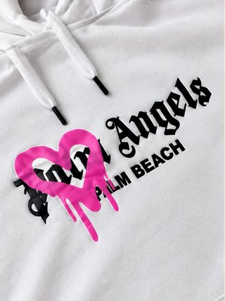 Felpa Palm Angels con cuore rosa