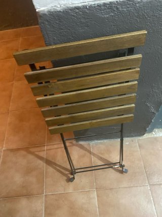 Silla Plegable Ikea Tarno Madera y Metal