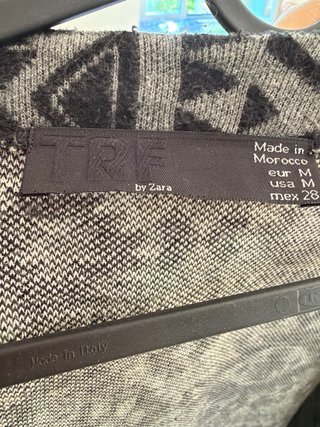 ZARA TRF Cardigan Etnico/Azteco Taglia Unica