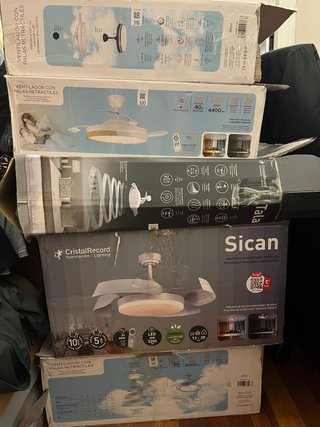 5 Ventiladores de techo con palas retractiles