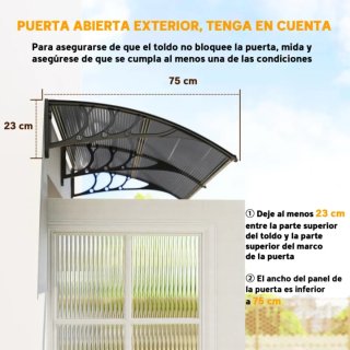 Marquesina para puerta exterior