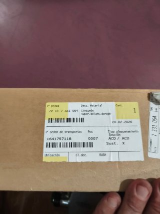 Cinturones Seguridad originales rojos Mini R56 GP2