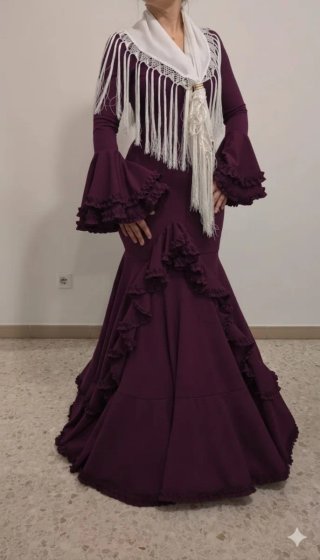 Traje de Flamenca buganvilla TODAS LAS TALLAS