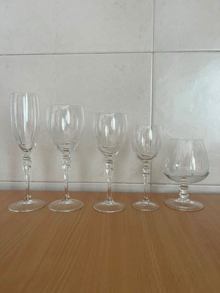 Set 50 copas + vajilla
