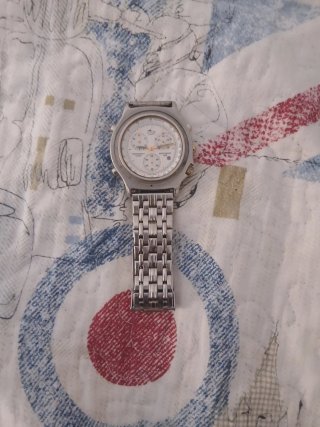 Reloj Lotus Cronógrafo Alarma Plata