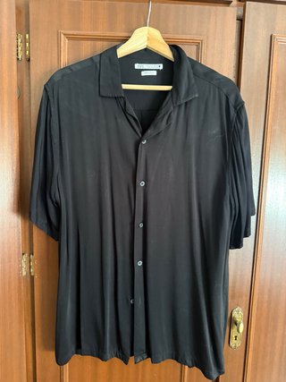 Camisa Zara Negra Manga Corta