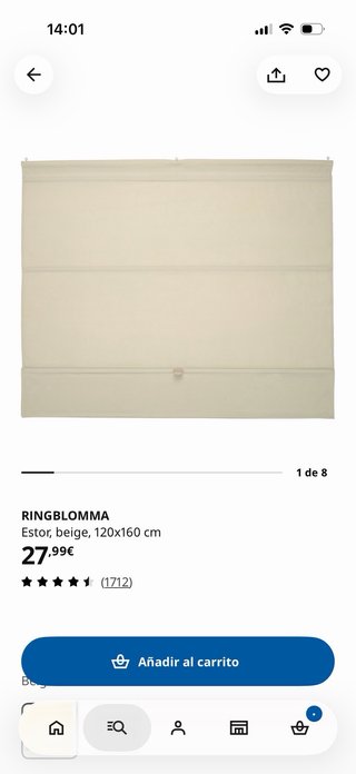 Estor IKEA RINGBLOMMA 120x160 cm