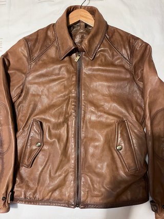 Cazadora Piel Marrón Massimo Dutti Talla S