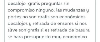 Desalojos y vaciados portes mudanzas