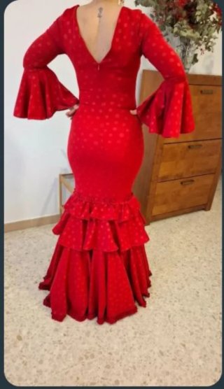 Traje de Flamenca Rojo TODAS LAS TALLAS