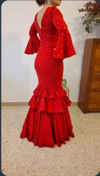 Traje de Flamenca Rojo TODAS LAS TALLAS