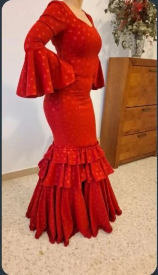 Traje de Flamenca Rojo TODAS LAS TALLAS