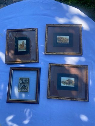 Lotto Quadretti Vintage / Basorilievi in Argento L
