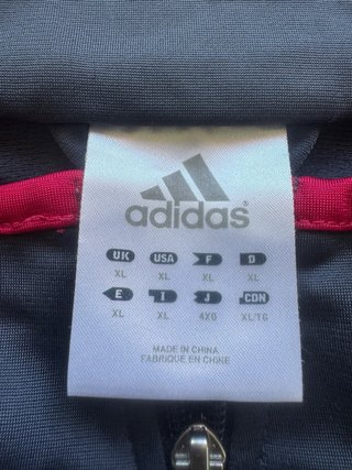Adidas Chaqueta gris roja vintage y3k 2000s XL
