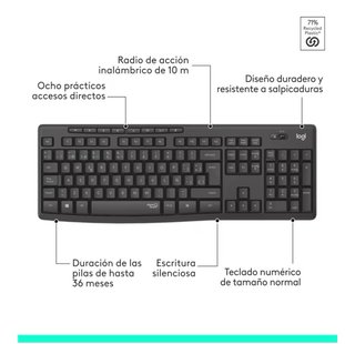 Logitech MK295 Teclado y Ratón Inalámbrico