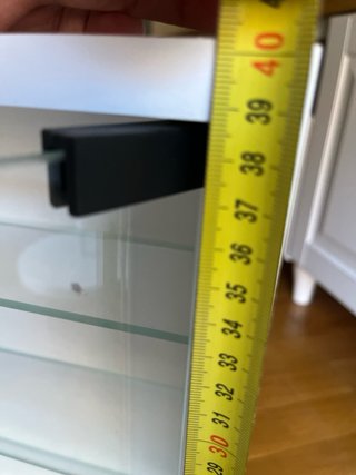 Vitrina expositor blanco con puertas de cristal