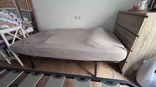 Cama de 105×190 cm con base y cama supletoria inf