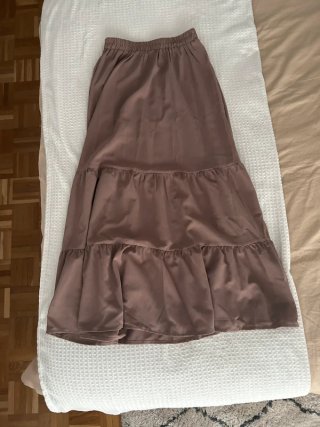 Conjunto Top y Falda Larga Marrón