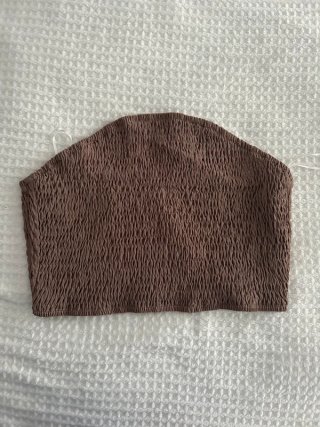 Conjunto Top y Falda Larga Marrón