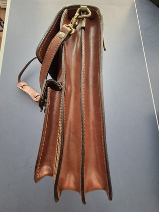 Maletín vintage Ca.Gi piel italiana - Nuevo