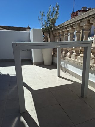 Mesa extensible de terraza 90-160 cm + 4 sillas