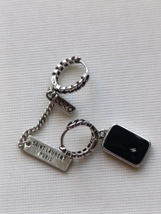 Pendientes Coco Saint Laurent Plata S925 Onix