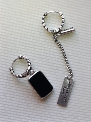 Pendientes Coco Saint Laurent Plata S925 Onix