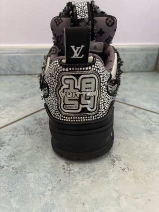 Scarpe Louis Vuitton Skate Nere/Argento Tg 39