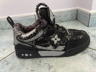 Scarpe Louis Vuitton Skate Nere/Argento Tg 39