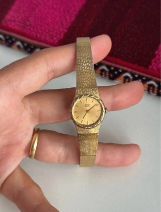 Reloj Seiko Dorado Vintage Mujer 1400-0110