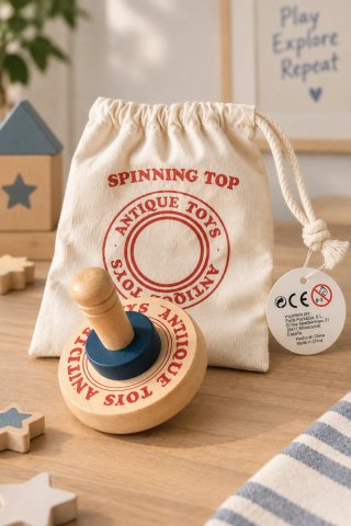 Peonza de madera Antique Toys