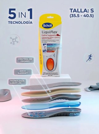 Plantillas Scholl LiquiFlex Talla S 35,5 -40,5