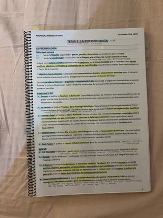 Apuntes psicología uned