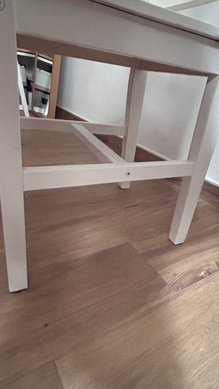Silla de madera blanca rústica