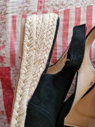 Sandalias Alpargatas Negras Talla 39