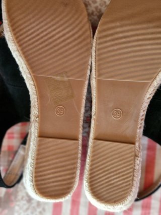 Sandalias Alpargatas Negras Talla 39