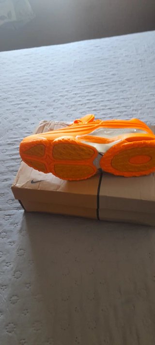 Zapatillas Nike Naranja y Plata Nuevas