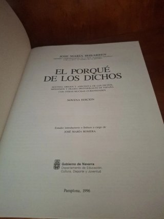 "El porqué de los dichos" - José María Iribarren