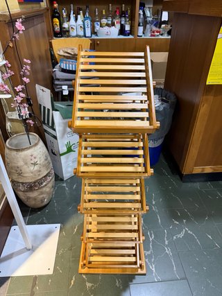 Espositore pieghevole riviste 5 ripiani