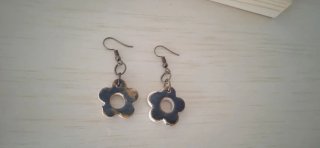 Pendientes cerámica flor artesanales